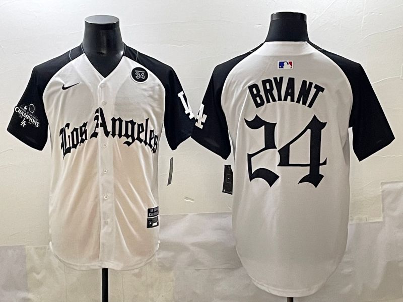Men 2025 Los Angeles Dodgers #24 Bryant White black Five generations Joint Name Nike MLB Jersey style 52610->los angeles dodgers->MLB Jersey